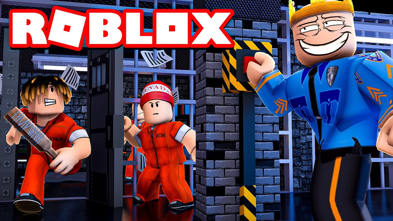 Breaking Prisoners Free As A Bad Cop Roblox Prison Break Youtube - jelly playing roblox prison