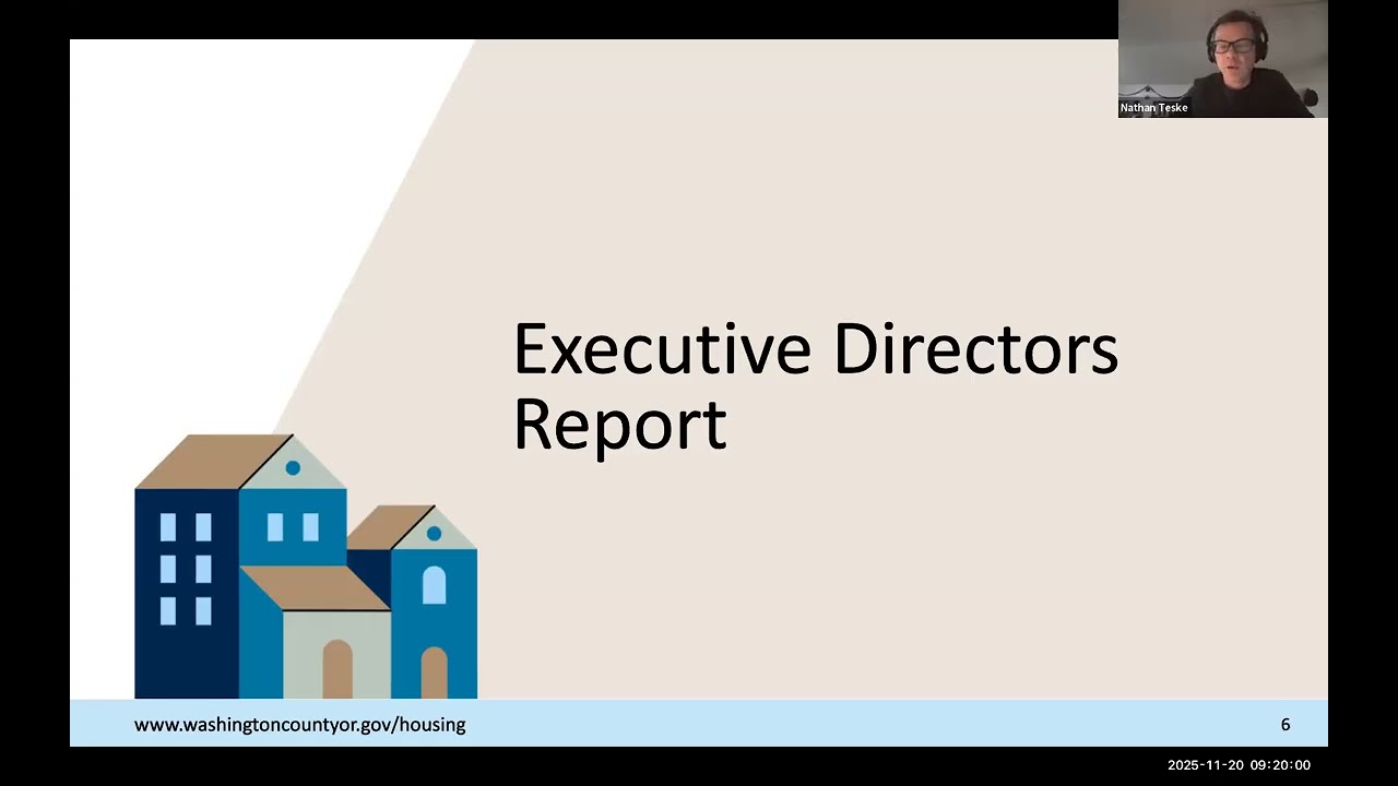 Housing Advisory Committee Meeting November 20, 2025