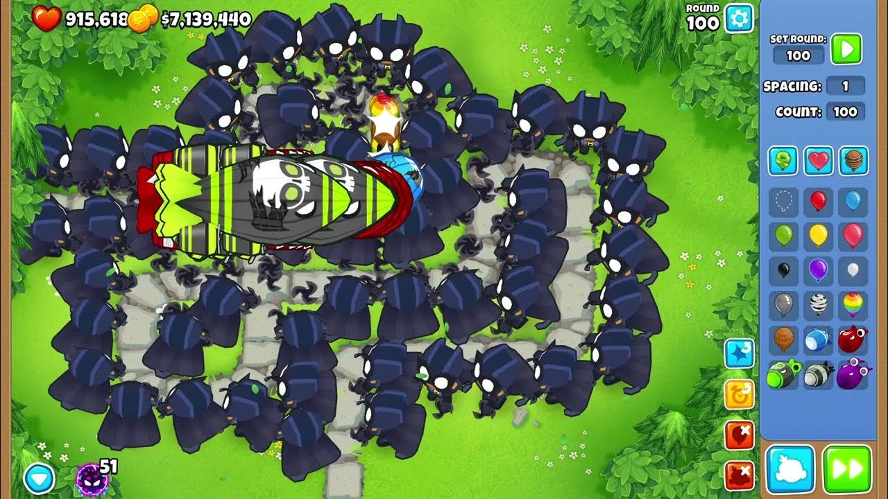 0 0 4 SUPER MONKEY DARK CHAMPION VS 100 ZOMG BTD6 Bloons Tower Defence