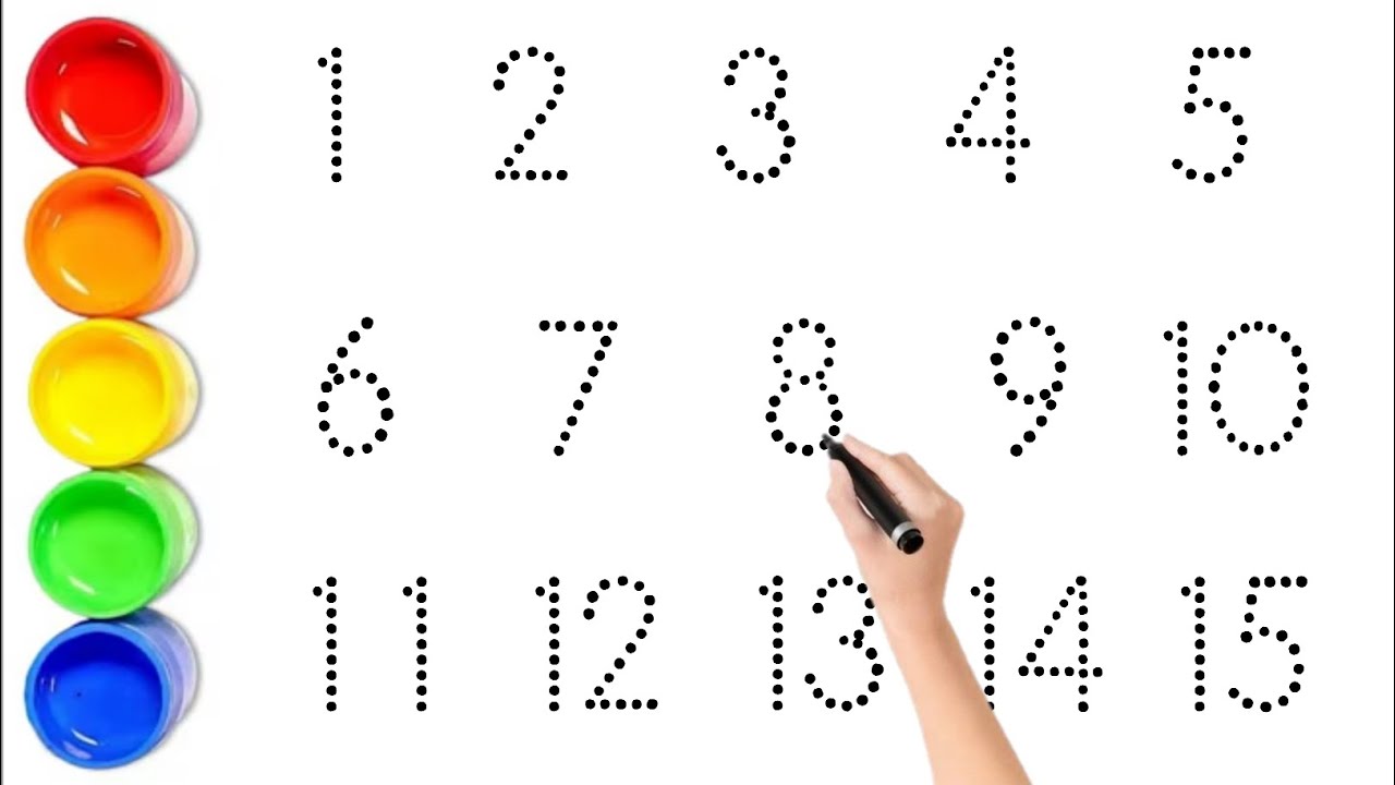 12345 Numbers Learning 1 to 15 Colour Video for Kids | Number Song ...