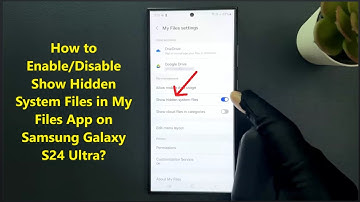 How to Enable/Disable Show Hidden System Files in My Files App on Samsung Galaxy S24 Ultra?
