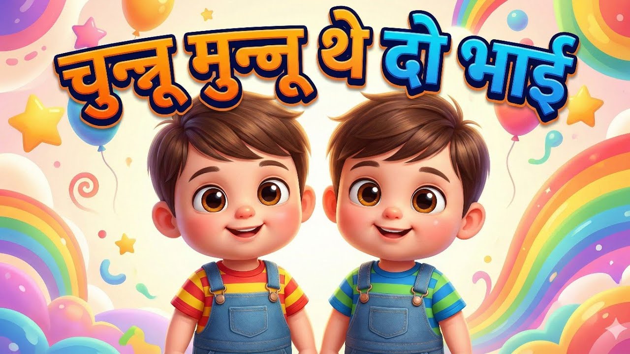 चुन्नू मुन्नू थी दो भाई || Chunnu Munnu The do Bhai || बाल गीत || Rhymes For Kids 