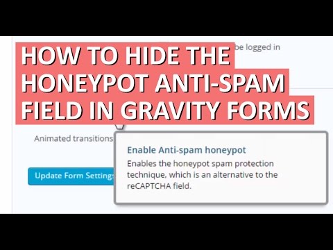 Hide the Honeypot anti spam field in Gravity Forms - YouTube