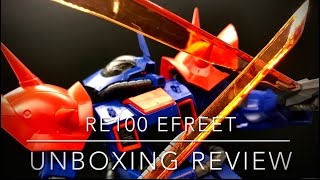 RE/100 EFREET CUSTOM MODEL KIT UNBOXING AND REVIEW #efreet #gunpla #bandai #re100
