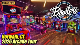 Bowlero Norwalk Ct, January 2026 Arcade Tour, New 4K Full Walkthrough