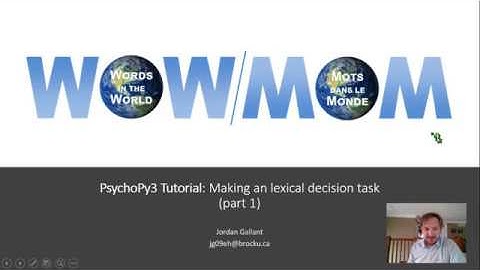 WOW Tutorial PsychoPy3: Making an LDT (part1)