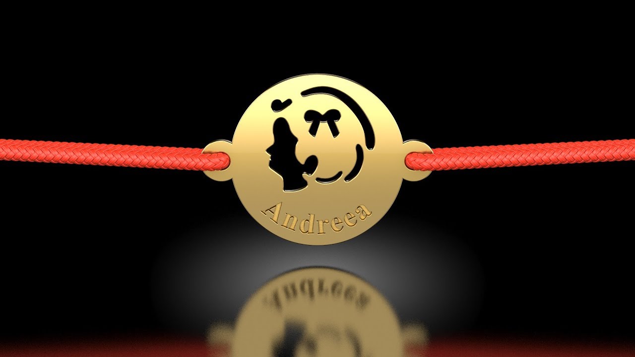 Bratarica Din Aur Galben Cu Snur Rosu Cod Chip De Fetita Verighete Atcom Youtube