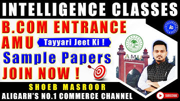 B.Com Entrance AMU Sample Papers | Tayyari Jeet Ki Batch | Shoeb Masroor