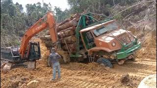 lori balak logging truck santaiwong Malaysia hadapi musim hujan