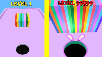 Level 1 VS Level 99999 - Color Hole 3D !