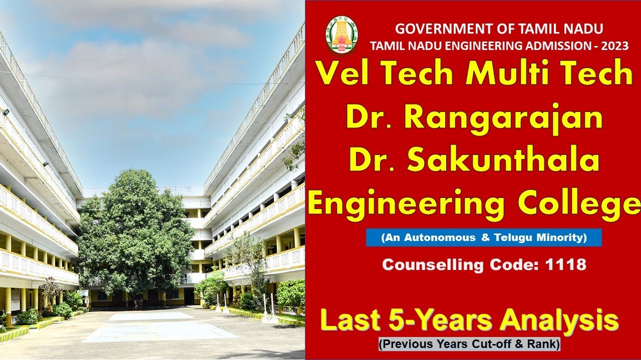 Vel Tech Multi Tech Dr Rangarajan Dr Sakunthala Engineering ...