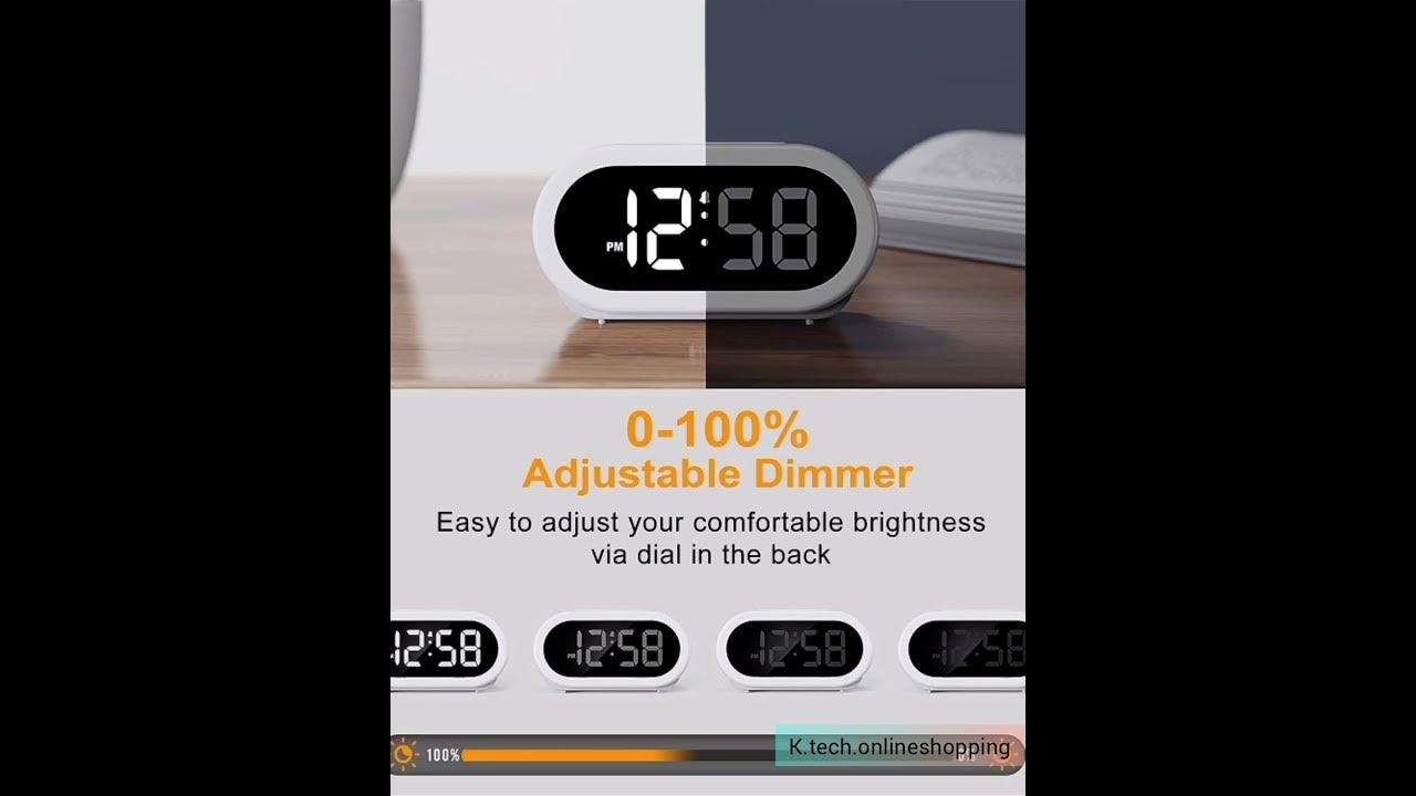 OCUBE LED Digital Alarm Clock, with 5 Optional Alarm Sounds, USB