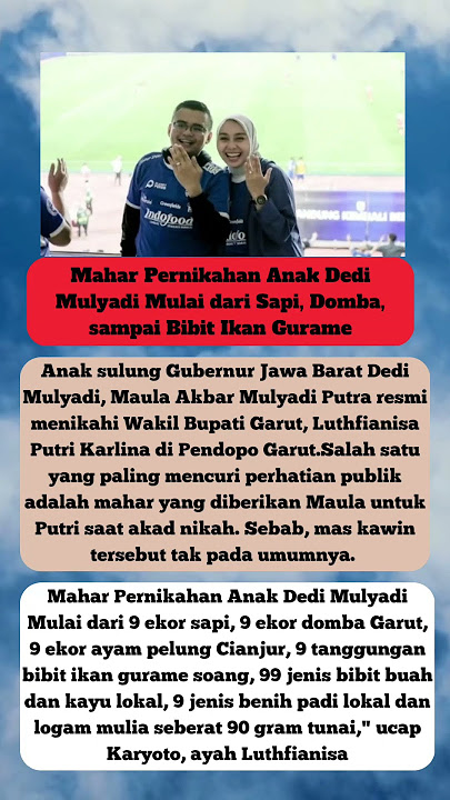 Uniknya Mahar Pernikahan anak Dedi Mulyadi #shortsvideo #artis #beritaterkini #news #info #berita