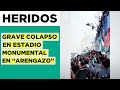 Colapso en Estadio Monumental: Heridos tras caída de estructura en "arengazo"