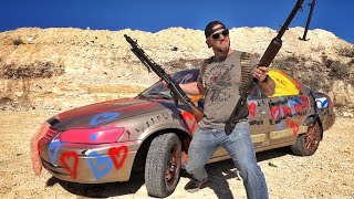 How Long Will it Take WWII Machine Guns to Explode a Camry???