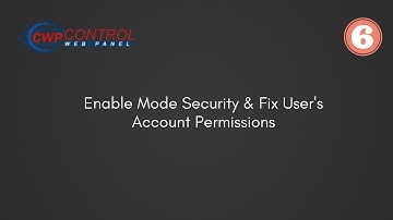 CentOS Web Panel # 6 | Enable Mode Security & Fix User