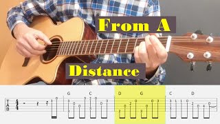 From A Distance - Bette Midler/Julie Gold - Fingerstyle Guitar Tutorial Tab