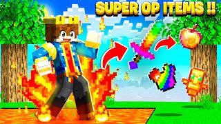 Minecraft But FIRE Gives SUPER OP ITEMS !!