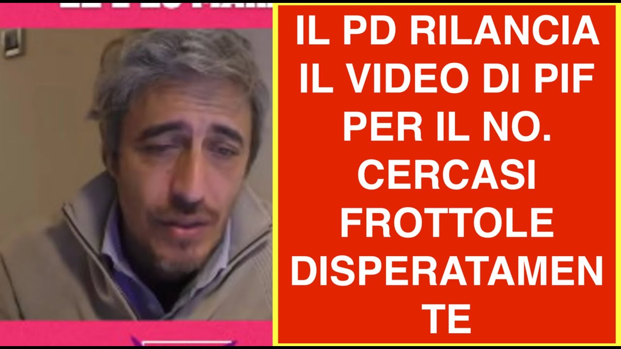 IL PD RILANCIA IL VIDEO DI PIF PER IL NO. CERCASI FROTTOLE ...