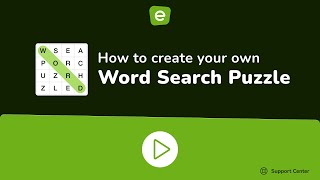 How to create your own Word Search Puzzle in Educaplay