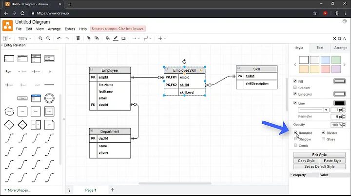 Master entity relationship diagrams with Draw.io