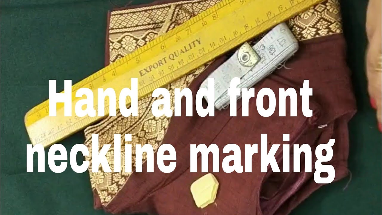Hand and front neckline marking for aari and hand embroidery (Hindi)
