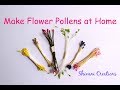How to make Flower Pollens at Home in 5 Different Styles/ Handmade Flower Stamens/ Thread Pollens