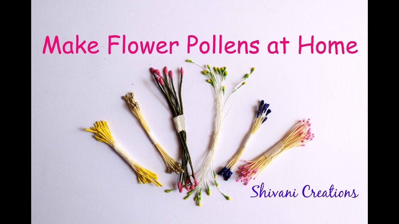 How to make Flower Pollens at Home in 5 Different Styles/ Handmade