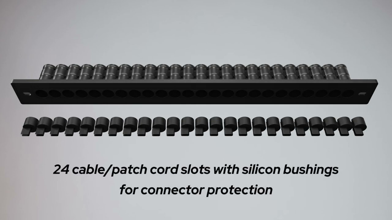24 PORT CABLE MANAGER + SILICON BUSH | NT6FE02