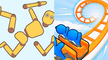 RagdollBreak VS Runner Coaster Gameplay IOS Android