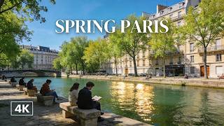 Paris Feels Different in Spring | Canal Saint-Martin Walk 4K