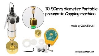 How to use the 10-50mm diameter Portable pneumatic Capping machine screw capping machine