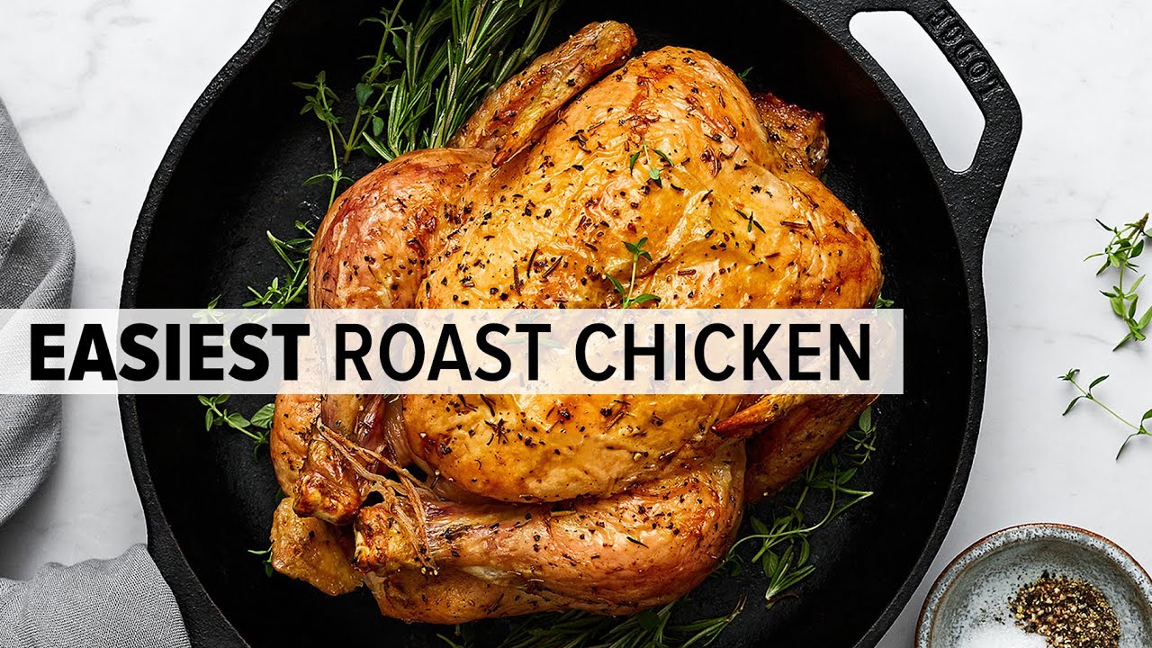 Easy and Crispy Whole Roasted Chicken Recipe - Eat Simple Food