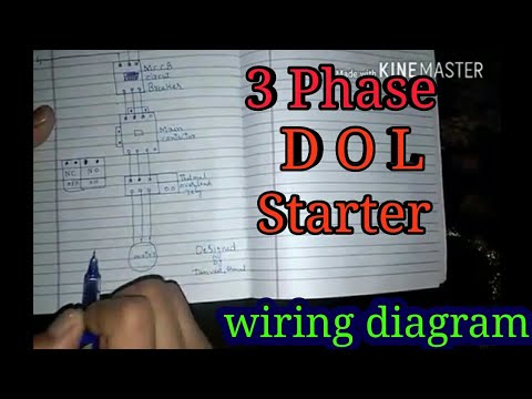 DOL starter wiring diagram - YouTube