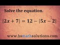 Double Absolute Value Equation Quiz