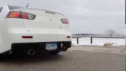 Custom Dual Magnaflow Exhaust on a 2008 Lancer ESX (higher revs)