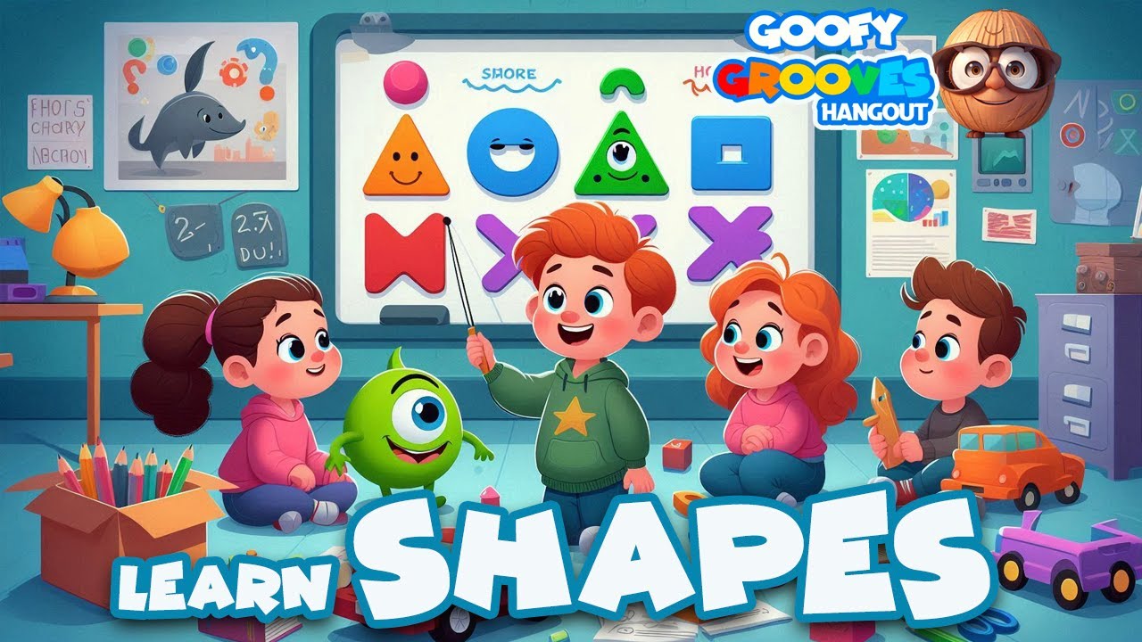 "The Shape Shuffle Song for Kids | Learn Shapes with Goofy Grooves Hangout"