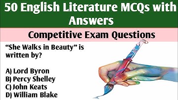 50 English Literature MCQs | Competitive Exam Preparation | UGC NET, PGTRB, TGT PGT, CSS, PMS, GRE