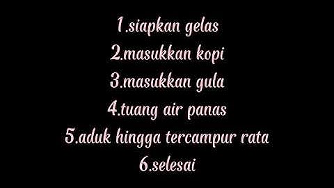 algoritma membuat kopi instan