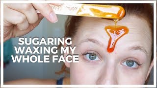Sugaring Waxing ♥ My Whole Face (For Some Odd Reason) by Katrinaosity 43,073 views 5 years ago 9 minutes, 29 seconds