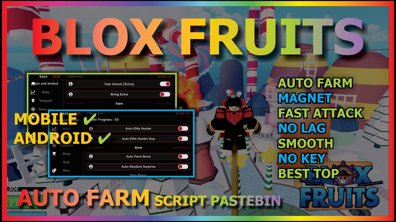BLOX FRUITS Script Mobile AUTO FARM CHEST  SUPER FAST BELI FARM (10 MINUT  = 1M BELI) 🔥🔵 