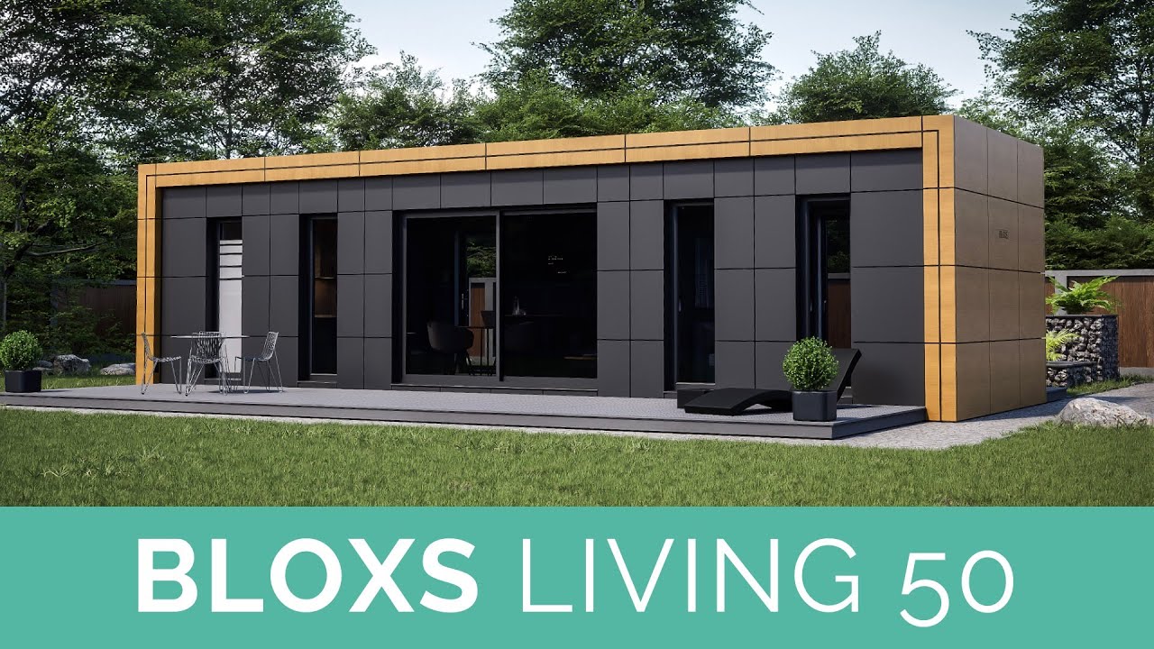 BLOXS LIVING 50 - Kompaktes Modulhaus in hochwertiger und nachhaltiger CLT Massivholzbauweise