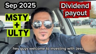 $MSTY and $ULTY dividend payout for September 2025 #yieldmaxetf #yieldmax #dividendpayout