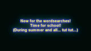 Binweevils Crossword7, Wordsearches "school" and "sea life"
