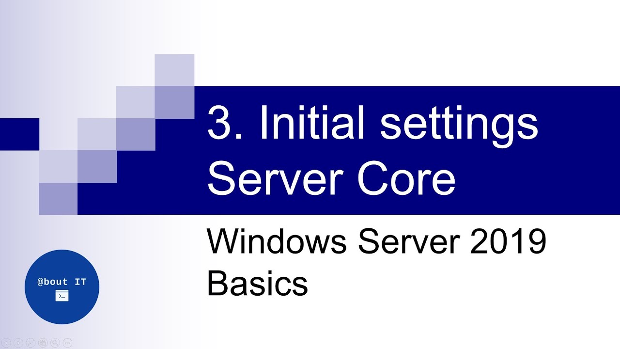 Windows Server Core. Initial setting