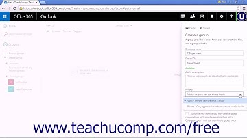 Outlook Web App Tutorial Creating a New Group 2015 Microsoft Training