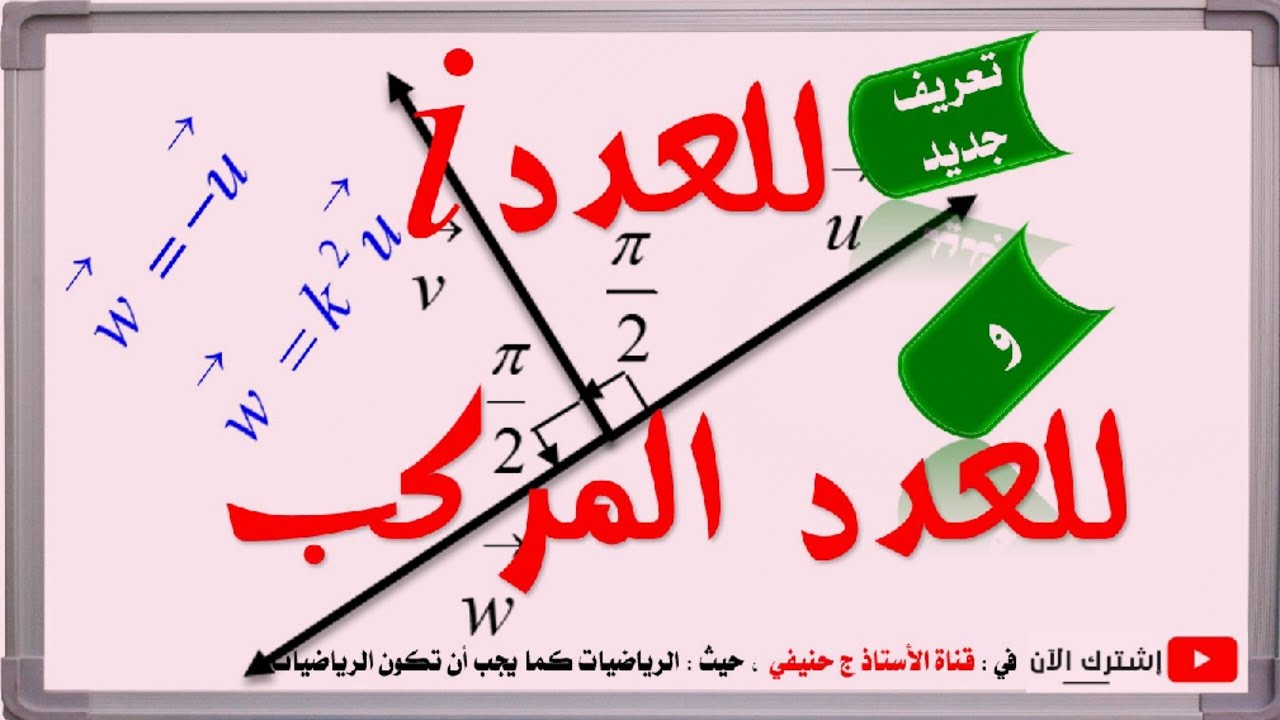 تعريف جديد للعدد المركب و للعدد i