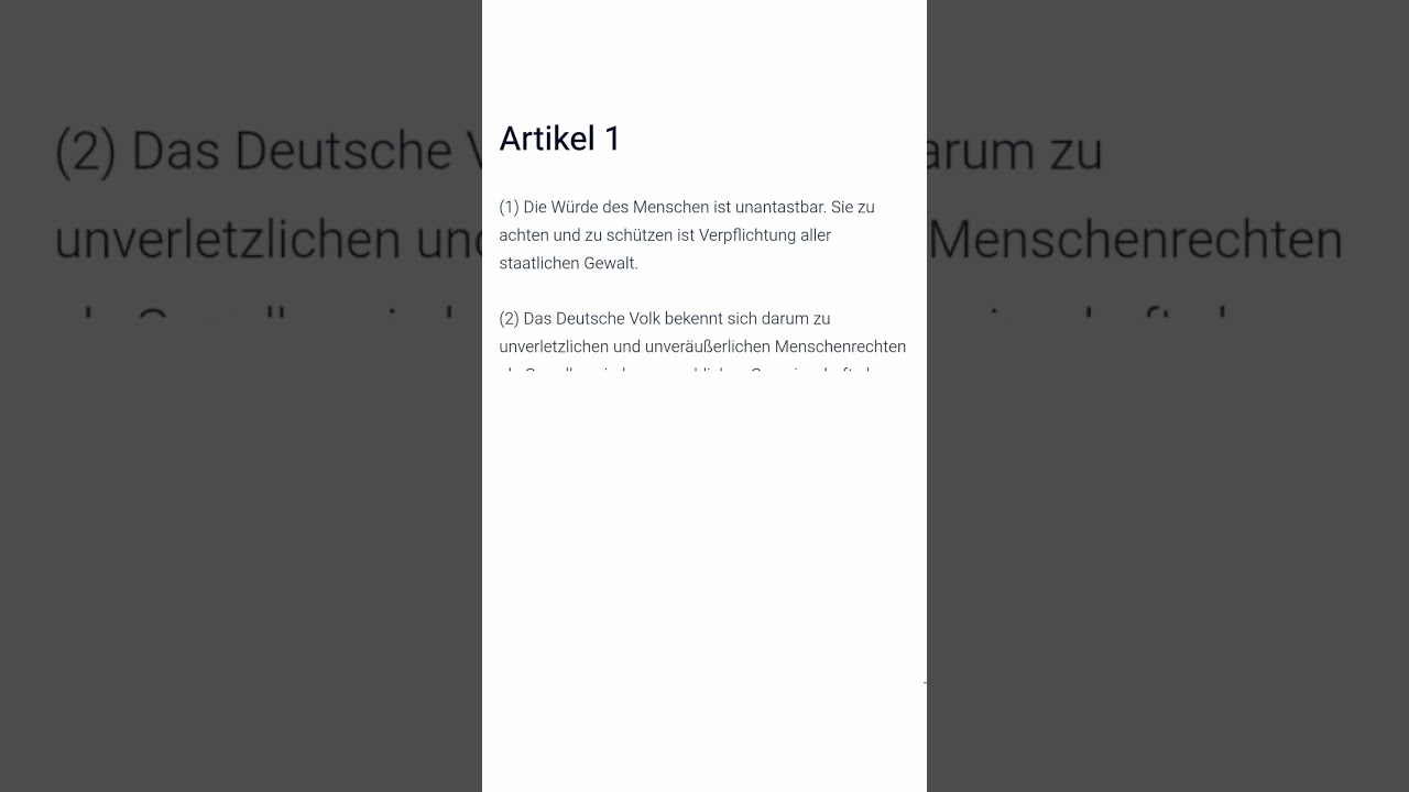 Artikel 1 Grundgesetz