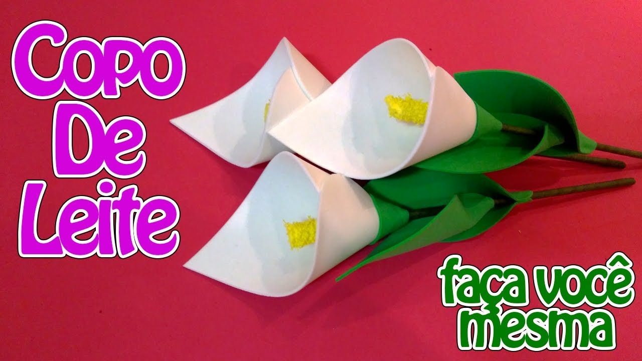 Como Fazer Flor Copo de Leite | Criatividades da Dê