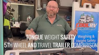 Tongue Weight Safety 5th Wheel and Travel Trailer Comparison